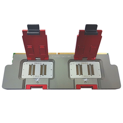 DDR4-16位內(nèi)存條測試座，導(dǎo)電膠結(jié)構(gòu)